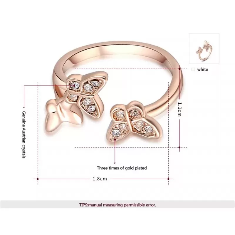 Кольцо ROZI RG-89190 с бабочками