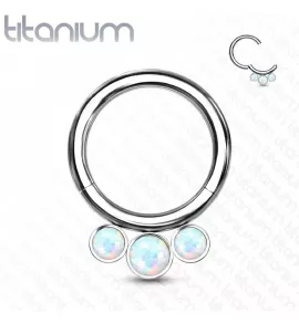 Кольцо кликер из титана Pirslab RHT52-OP17 серьга для пирсинга септума, трагуса и хеликса, брови, губ (диаметр от 8 мм до 10 мм)