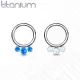 Кольцо кликер из титана Pirslab RHT52-OP17 серьга для пирсинга септума, трагуса и хеликса, брови, губ (диаметр от 8 мм до 10 мм)