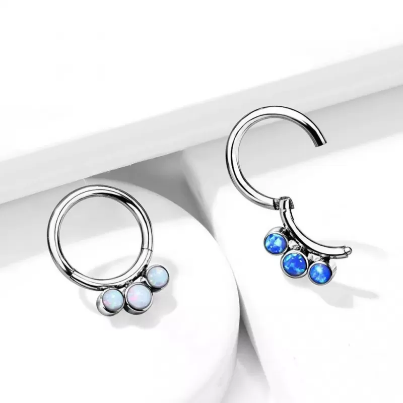 Кольцо кликер из титана Pirslab RHT52-OP17 серьга для пирсинга септума, трагуса и хеликса, брови, губ (диаметр от 8 мм до 10 мм)