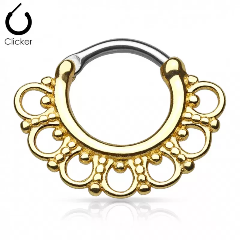 Кольцо кликер PiercedFish --SEP2-73 серьга для пирсинга септума, хряща уха