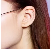 Серьга микроштанга PiercedFish JA05-C для пирсинга уха из стали с круглым фианитом
