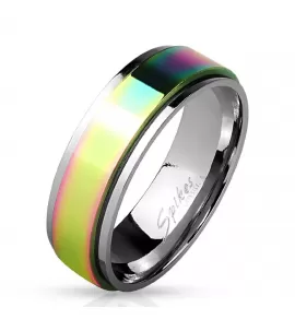 Кольцо из стали с вращающейся серединой Spikes R-H1660