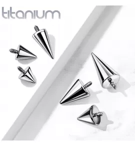 Пара сменных титановых шипа с внешней резьбой Pirslab QBTY02P накрутки для пирсинг-штанг, лабретов