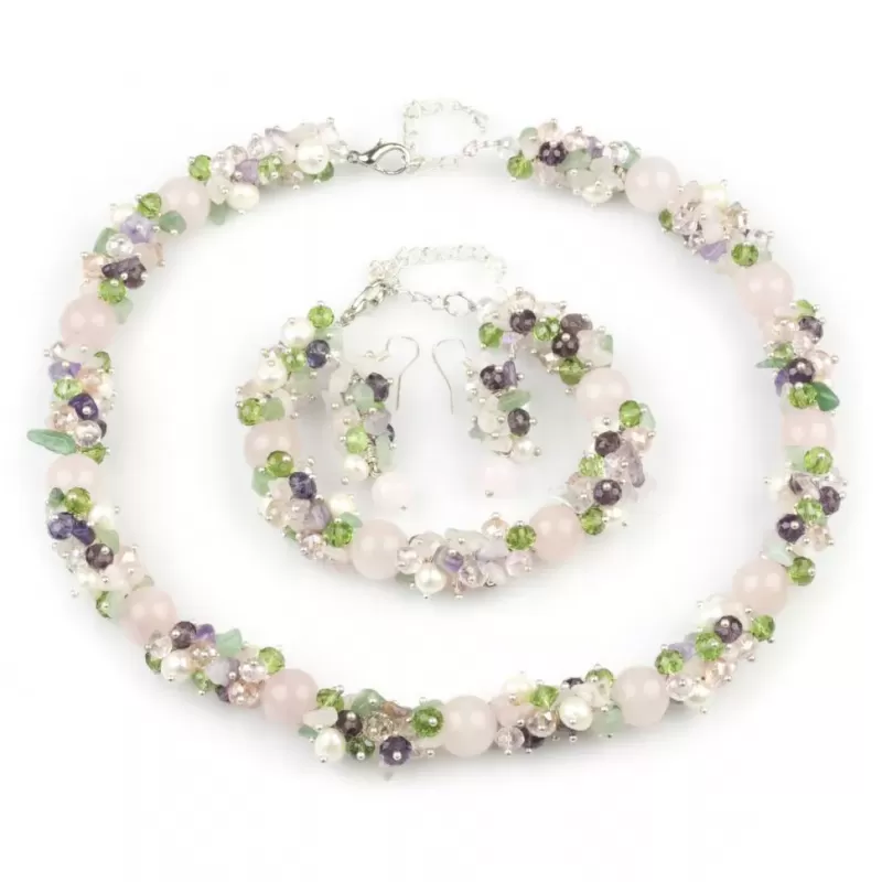 Серьги Resse EDN-1068-E из розового кварца