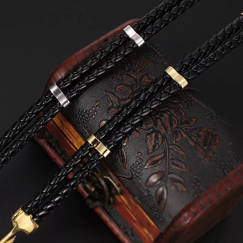 Кожаный браслет мужской Everiot SP-MJ-14014 с золотистым якорем