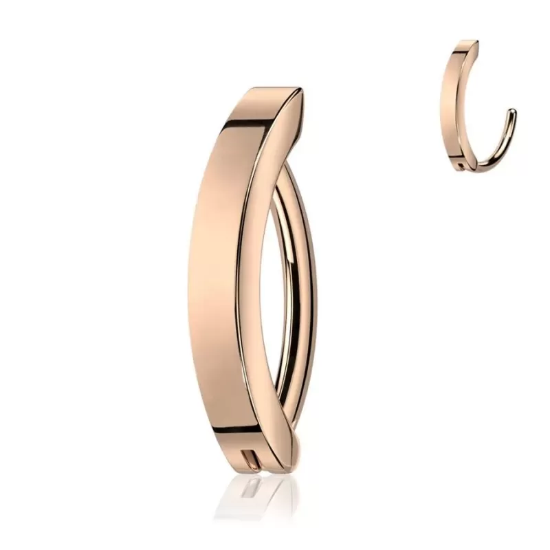 Серьга кликер из титана Pirslab RHTN01 для пирсинга в пупок розовое золото