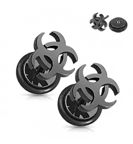 Серьги гвоздики PiercedFish 2xPSFX-75 (имитация плага) из стали