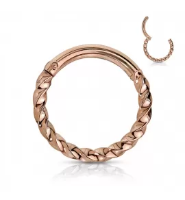 Кольцо кликер (спираль) из стали PiercedFish RH72-RD серьга для пирсинга септума носа, хряща уха, трагуса, хеликса, брови, губ