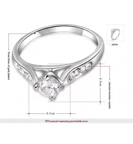 Помолвочное кольцо ROZI RG-07190 классическое с фианитами