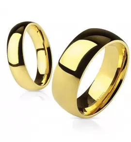 Кольцо из стали TATIC RSS-0002 классическое цвет желтого золота