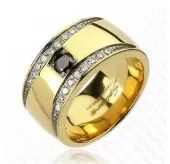 Мужское кольцо из титана Spikes R-TI-2435 с фианитами