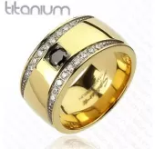 Мужское кольцо из титана Spikes R-TI-2435 с фианитами