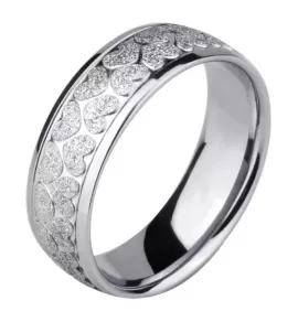 Кольцо из стали Everiot AAB-05RSSD с сердечками