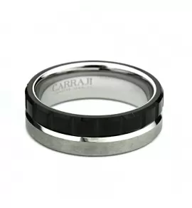 Мужское вольфрамовое кольцо CARRAJI R-TU-121