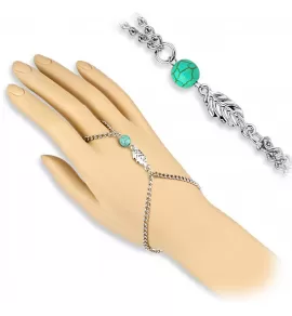 Слейв-браслет TATIC SLB-34 с бирюзовой бусиной