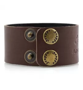 Кожаный браслет мужской Scappa K-902 коричневый