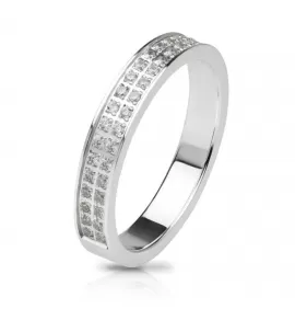 Женское кольцо из стали TATIC RSS-6705 без покрытия, с фианитами