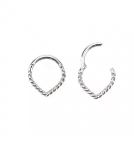 Кольцо кликер в виде капли из стали PiercedFish PC66