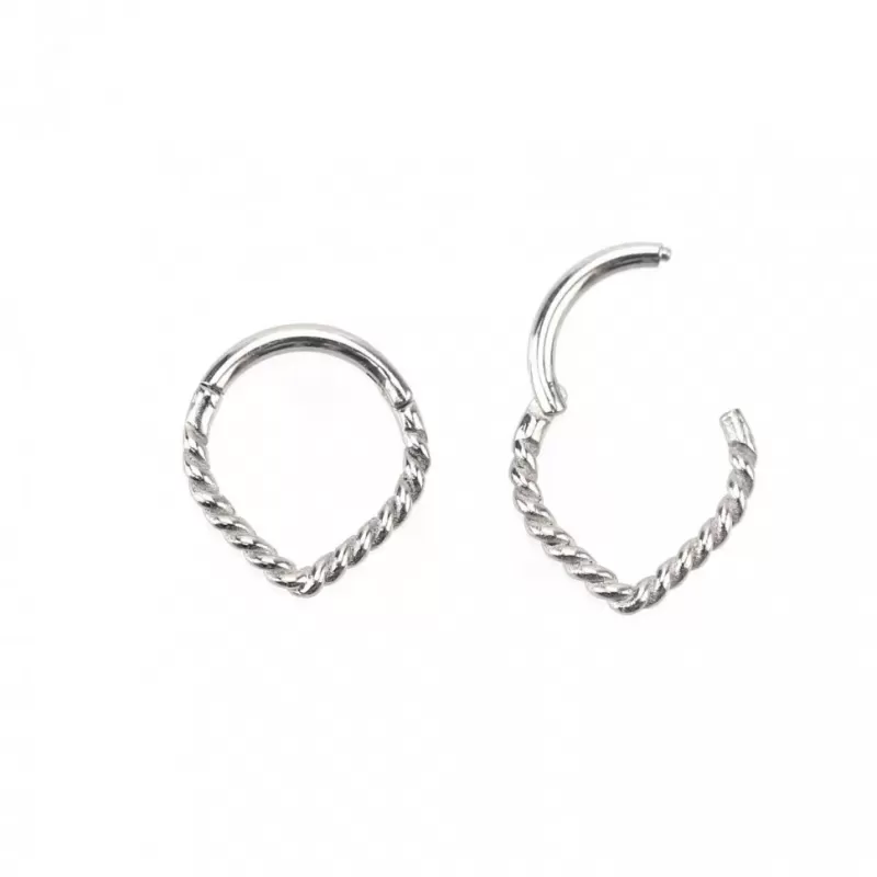 Кольцо кликер в виде капли из стали PiercedFish PC66