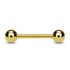 Штанга из стали PiercedFish GDPB для пирсинга языка, хряща уха, хеликса, сосков, брови, индастриал