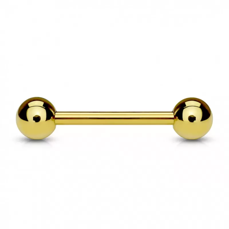 Штанга из стали PiercedFish GDPB для пирсинга языка, хряща уха, хеликса, сосков, брови, индастриал