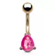Украшение для пирсинга пупка PiercedFish NSD1922 c имитацией опала