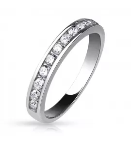 Кольцо помолвочное TATIC R-B008 с россыпью фианитов