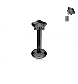 Серьга микролабрет "Звездочка" из стали для пирсинга уха или области рта PiercedFish LSI8