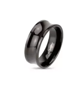Черное титановое вогнутое кольцо Spikes NP-R-ТМ-3660 мужское