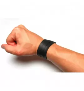 Черный мужской браслет Local League CS-LBM12B-BK из натуральной кожи