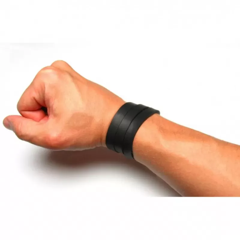 Черный мужской браслет Local League CS-LBM12B-BK из натуральной кожи