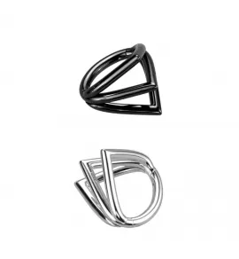 Кольцо кликер из титана Pirslab RHT23 серьга для септума, хряща уха, брови, носа, губ, пупка, сосков, пирсинга смайл черный