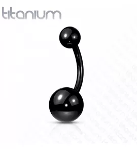 Изогнутая штанга (банан) для пирсинга пупка Pirslab T23N01T-K из титана