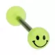 Штанга для пирсинга языка PiercedFish BG47-1416SM со смайликом, светящаяся в темноте