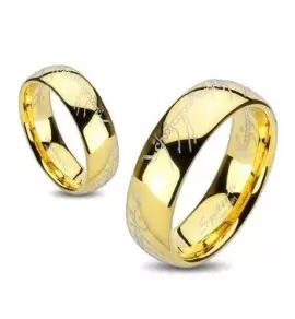 Кольцо Всевластия из карбида вольфрама Spikes/CARRAJI R-TU-131 золотистое