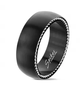 Мужское кольцо из стали c черным покрытием Spikes R-M6592
