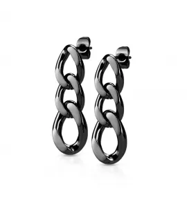 Длинные висячие серьги-цепи из трех звеньев TATIC SE4079, из нержавеющей стали