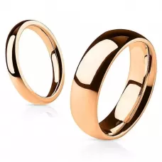 Кольцо из стали TATIC RSS-0005 классическое цвет розовое золото