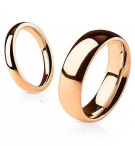 Кольцо из стали TATIC RSS-0005 классическое цвет розовое золото