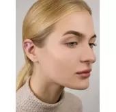 Серьга "Цветок" для пирсинга хряща, хеликса уха из стали PiercedFish JA10974, микроштанга с родиевым покрытием