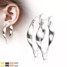 Овальные серьги-кольца TATIC SE3546 из ювелирной стали