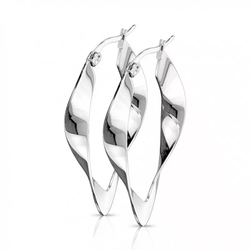 Овальные серьги-кольца TATIC SE3546 из ювелирной стали