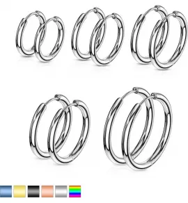 Серьги-кольца (конго) TATIC WB-SE3065 из нержавеющей стали