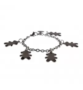 Женский браслет-цепочка с подвесками "Мишки" Soul Stories LB-0127869 из стали