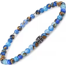 Синий браслет из агата на резинке Everiot Select LNS-2046