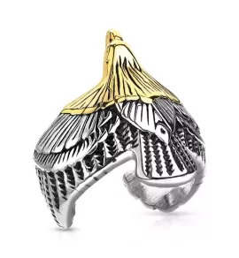 Мужское незамкнутое кольцо из стали TATIC RSS-7607 в форме орла, байкерское