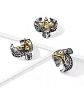 Мужское незамкнутое кольцо из стали TATIC RSS-7607 в форме орла, байкерское