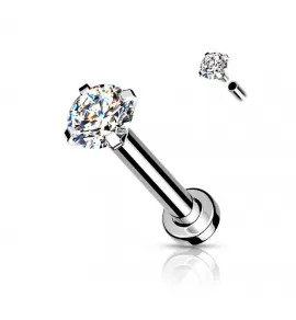 Серьга лабрет из стали PiercedFish LSI037-С для пирсинга губ, носа, уха