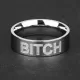 Кольцо из стали TATIC RSS-7538 с прикольной надписью "BITCH"